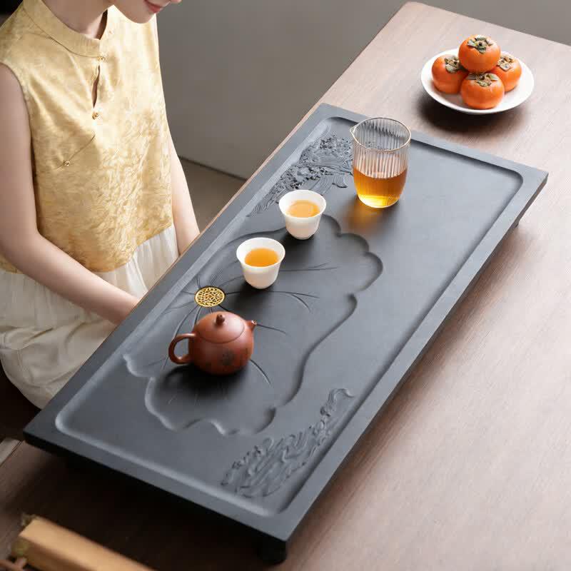 Imitation Black Gold Stone Kung Fu Tea Tray