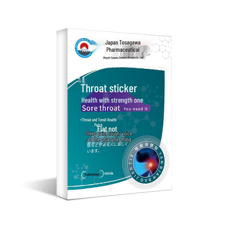 Higashi Sagawa Herbal Throat Patch for Dry Cough and Itch Relief