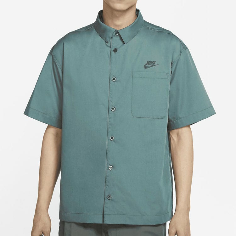 Nike Shirts Men's Green Lapel Thin Workwear DM8686-387