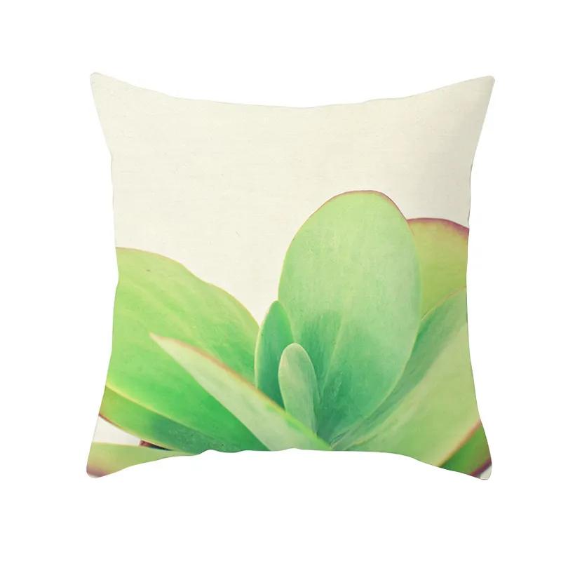 Tropical Pillow Cover Polyester Printed Leaf Cushion Case Sofa Home Decor xcm Bedroom Living Room Throw Pillowcase Gift