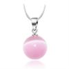 Elegant Cat's Eye Pearl Drop Pendant Necklace in Silver for Women