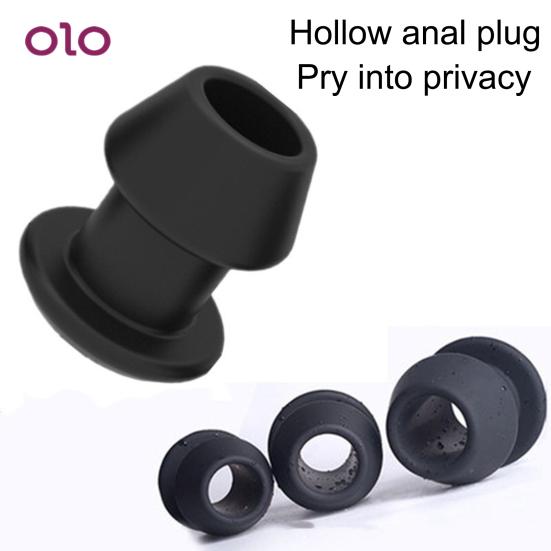 Unisex Silikon Anus Einlauf Anal Hohl Vagina Dilator Reinigung Plug Sex Tool