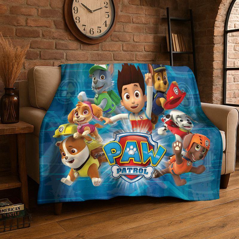 Cute Dog P-Patrol Cartoon Soft Flannel Throw Blanket,Cozy Blanket for Bed,Couch,Sofa,Bedroom,Living Room,Travel,Picnic kids