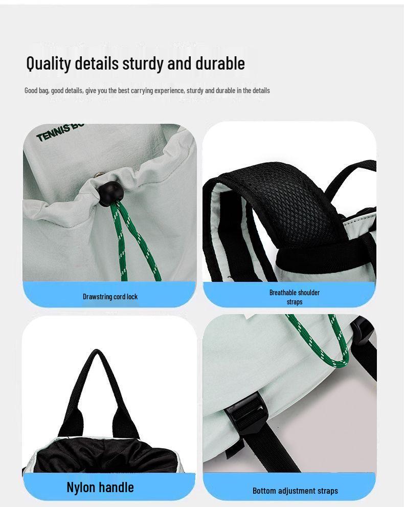 Unisex Lightweight Outdoor Drawstring Sports Backpack - Large Capacity for Mountaineering and Badminton Storage