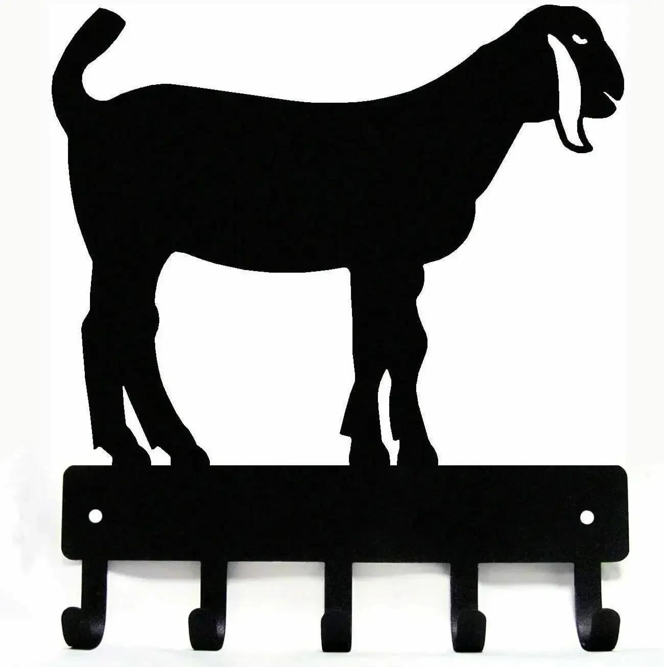 

Promotion Nubian Goat Key Rack Small 6 Inch Wide 9 Inch Wide Wall Hook Bathroom Accessories Decor For Home Perchero Artwork M светло-серый
