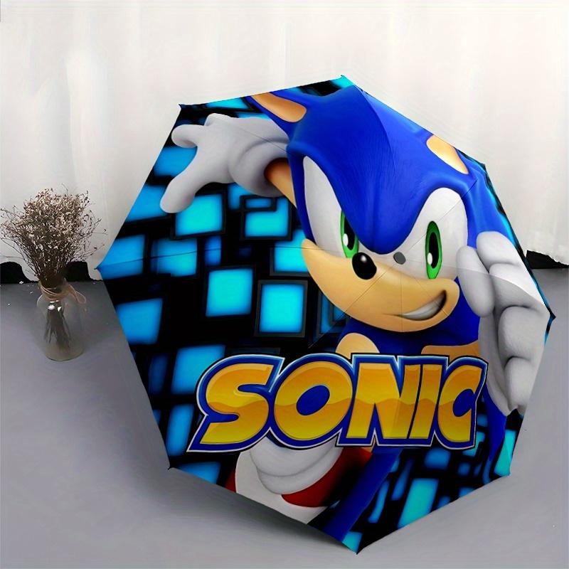 1pc Sonic the Hedgehog Cartoon Umbrella,Suitable for Camping, Ideal Easter Birthday Gift for Family and Friends.Z081