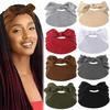Bunny Ear Elastic Bow Headband: Versatile Sweat-Wicking & Absorbing Sports Hairband for Yoga