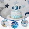 11 Stück Blaue Geburtstags-0-9-Kerze für Kuchen, Blauer Kronen-Kuchenaufsatz Prinzessin Geburtstagsfeier Dekorationen Cupcake-Aufsatz Partyzubehör