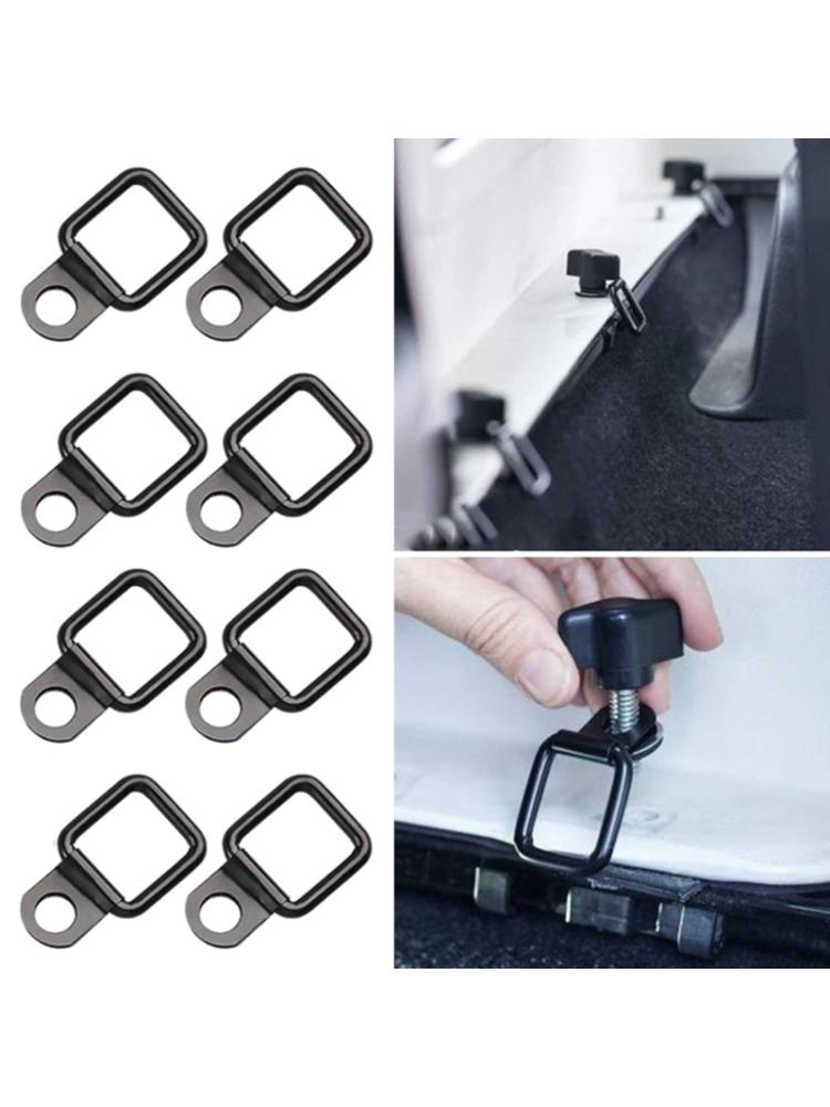 8Pcs D-Ring Tie Down, Small Steel D-Rings Anchor Lashing Ring for Loads On Case- Truck Cargo Trailers RV Boats