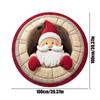 Tapis de Noël 3D 39 pouces Rond Père Noël Lavable Tapis de Porte Illusion d'Optique Tapis de Zone pour Intérieur Salle de Bain Entrée Maison