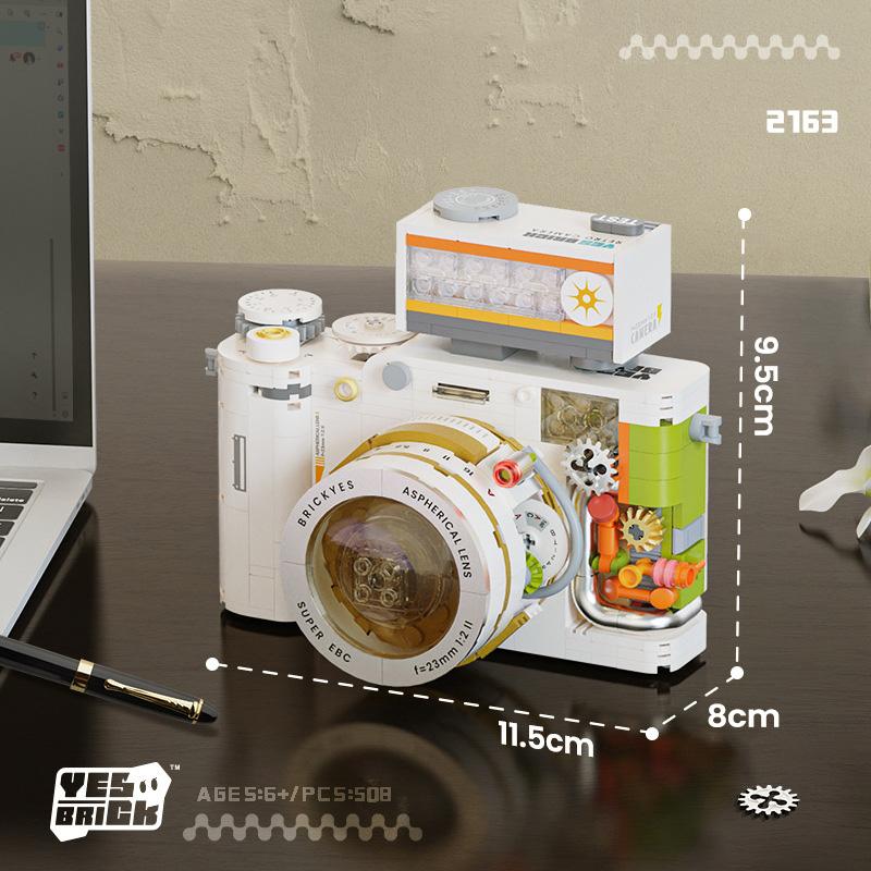 Idea Small Block Construction Model Mechanical Structure Digital Slr Camera Construction Brick Educational Toys Collection For Present