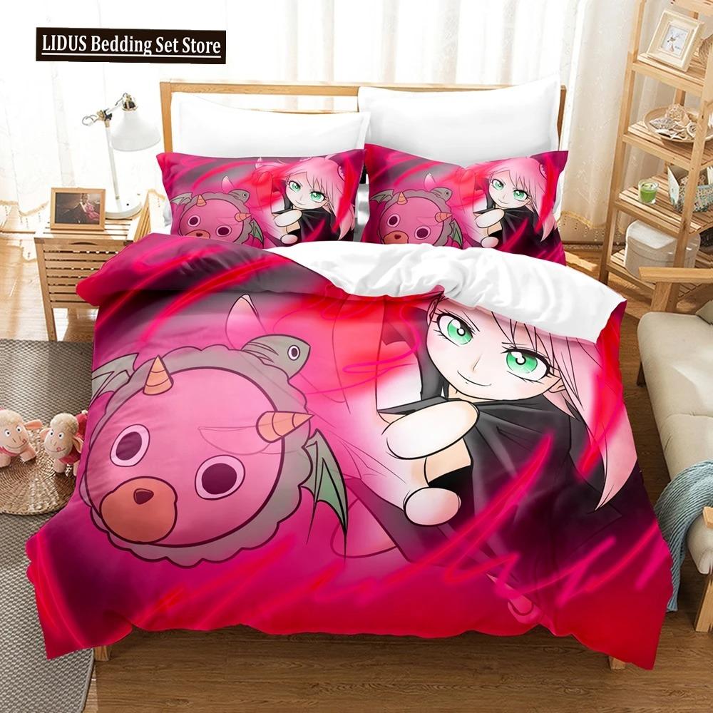 

SPY×FAMILY Комплект постельного белья Аниме Аня Форджер Пододеяльник Односпальный Двухместный Размер С Наволочкой Покрывало Для Мальчиков Девочек 70x133cm 2pcs