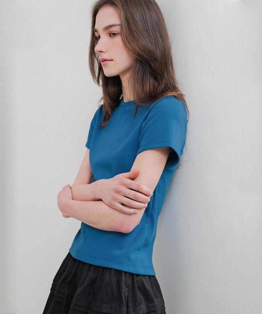 ANDNEEDS Bessette Half Tee (Blue)