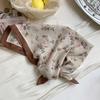 Headscarf summer female pastoral retro floral silk scarf neck small square scarf commuting silk scarf small scarf fart curtain stacked wear