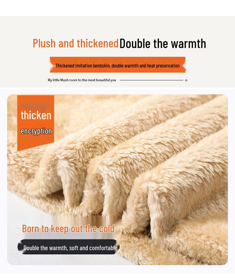 Damen Winter Fleece-gefütterte Lammwolle Jogginghose, Kleine Statur, Lässige Baumwoll-Sporthose