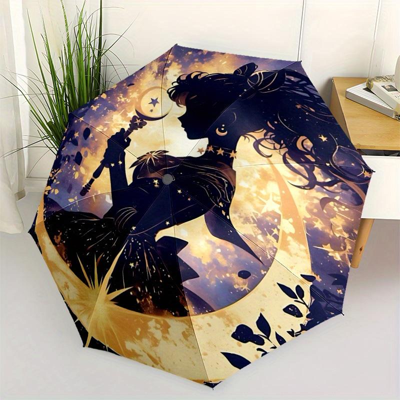 1pz Ombrello Automatico Sailormoon - Pieghevole con 8 Stecche in Ferro, Portatile per Esterno, Regalo, Ombrello da Esterno157