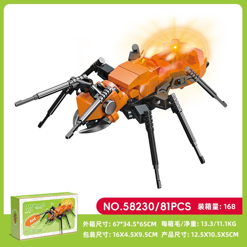 Insekten Mini-Partikel Bausteine Set 3D DIY Kreative Tiere Mikro-Stein für Kinder Jungen 6 bis 10 Jahre Lernspielzeug Geschenk