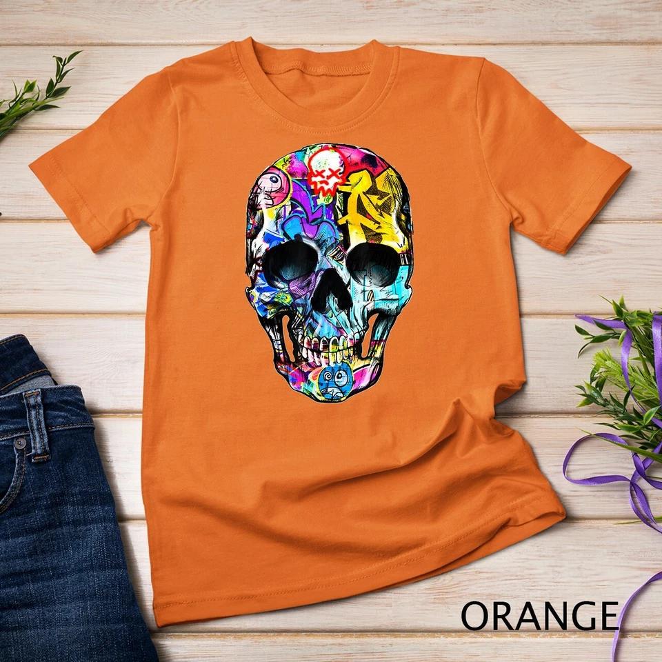HUMAN GRAFFITI ART SKULL - retro vintage skater T-Shirt Unisex T-shirt 7