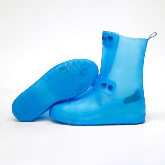Reusable Waterproof Shoe Covers Anti-Slip Rain Shoe Covers Snap Button Shoe Covers for Rain Snow Mud Men