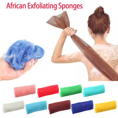 80x30xcm Afrikaans Net Bad Spons Exfoliërende Waskom Herbruikbare Huid Gladmakende Handdoek Rug Douche Spons Waskom Voor Vrouwen Man