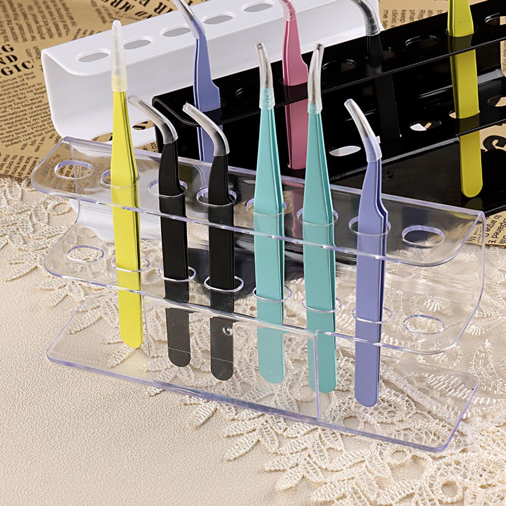 Tweezer Display Stand Durable Eyelash Extension Tools Storage Holder Tweezers Scraper Shears Organize Rack 8 Holes