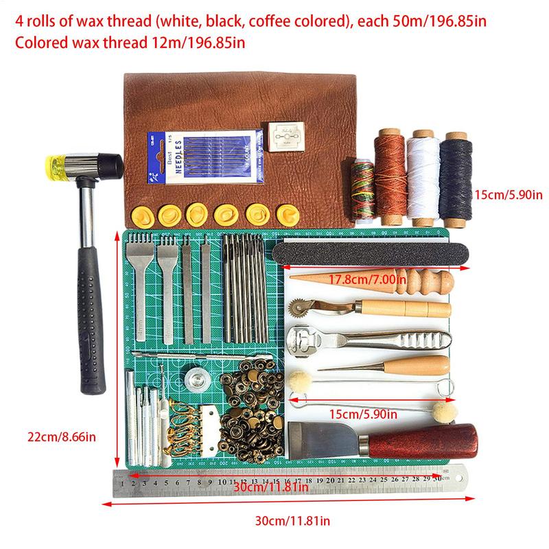 Leather Crafting Kit Leatherworking Tool Set Portable Leather Crafting Tools Versatile Leather Punch Tool Leather Making Kit For