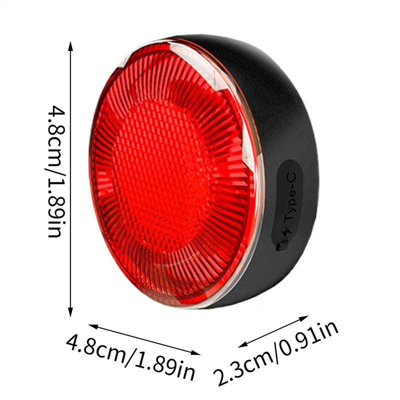 Bike Lights For Night Riding Smart Brake Sensor LED Rear Light Waterproof Rechargeable Taillight With 5 Lighting Modes Warning