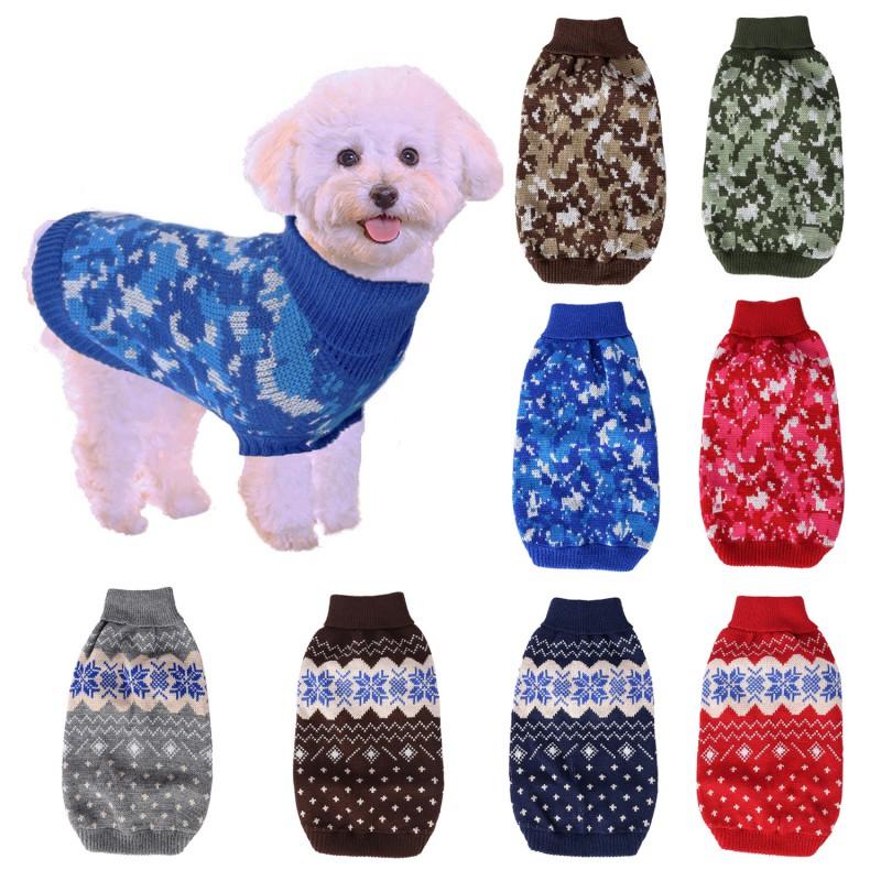 Dog Sweater Warm Pet Coat Teddy Puppy Winter Outfit Small Medium Dogs
