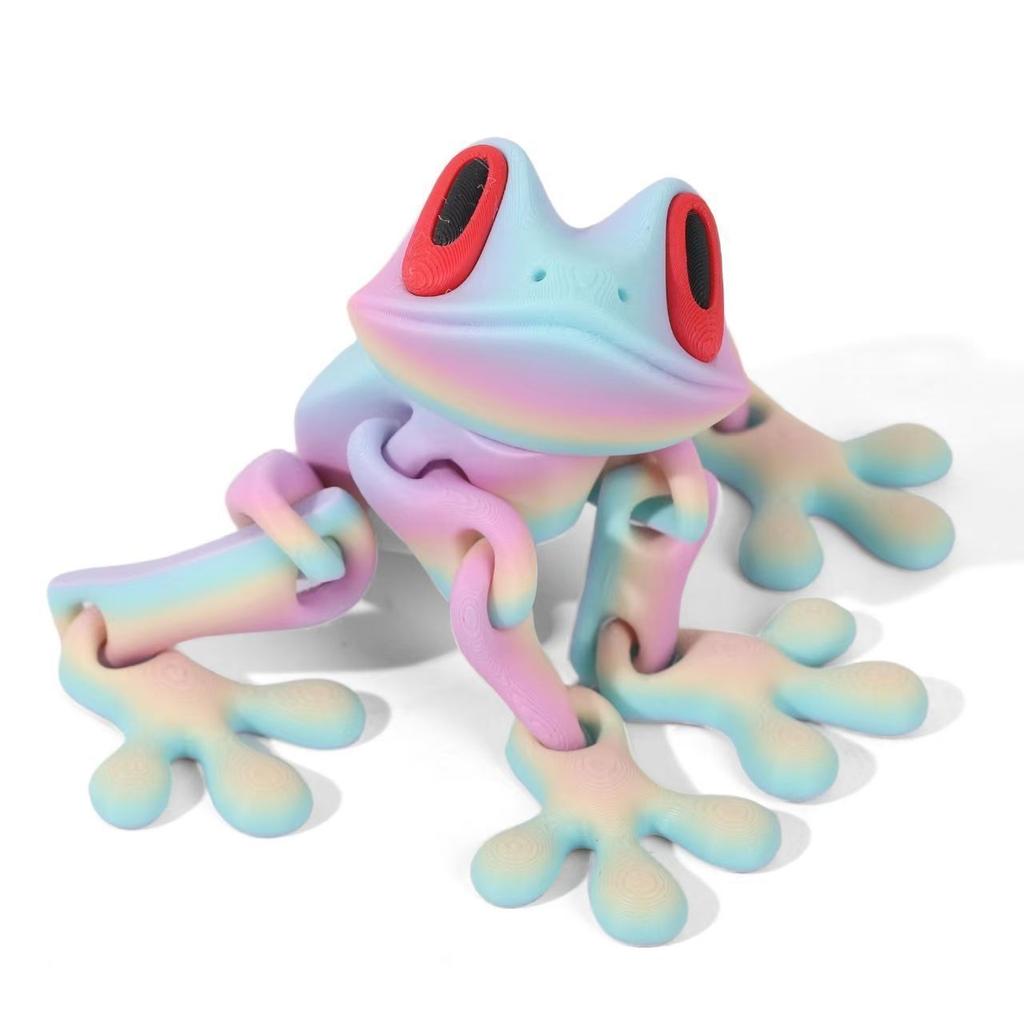 New Cute Gradient Colored Frog Fridge Magnets Cartoon Cute Mini Action Figures Kitchen Fun Decorations Car Pendant