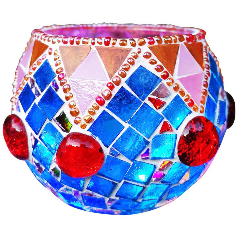Handgefertigter Mosaikglas-Kerzenhalter - Kreatives DIY-Geschenk für den Lehrertag