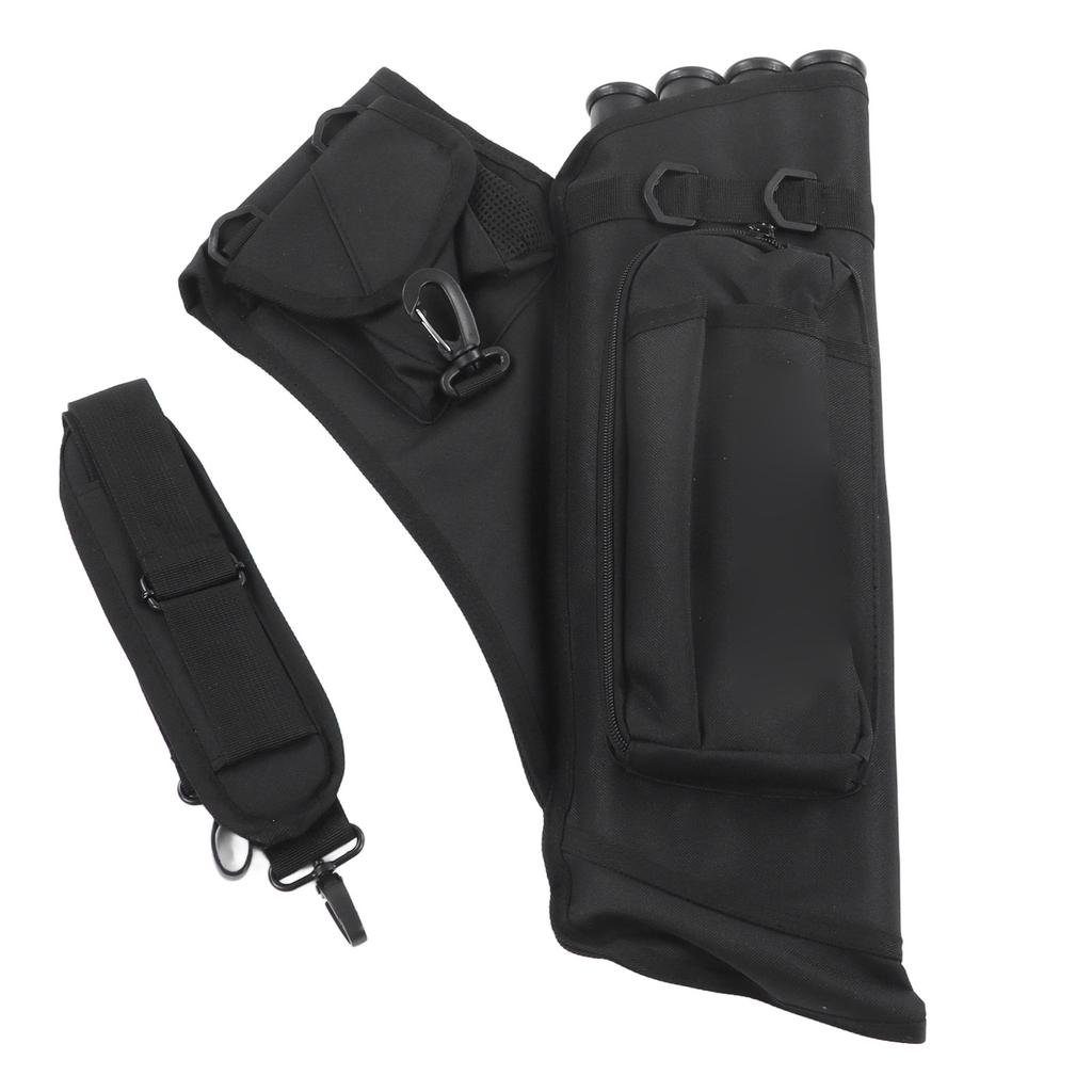 Pfeilköcher Aufbewahrungstasche Tragbare 4-Röhren-Pfeiltasche mit Schultergurt für den Outdoor-Bogenschießsport