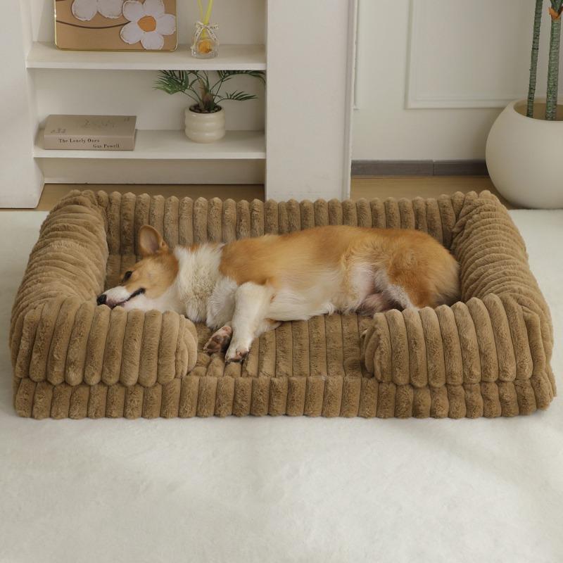 New Large Dog Bed - Winter Warm Pet Mat with Thick Padding Waterproof Dog Cat Bed for Big Breeds Durable Washable Pet Cushion