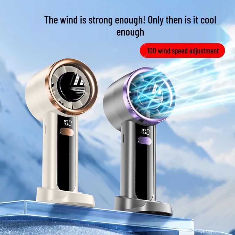 USB Rechargeable Portable Handheld Desktop Fan & Phone Holder for Outdoor Camping