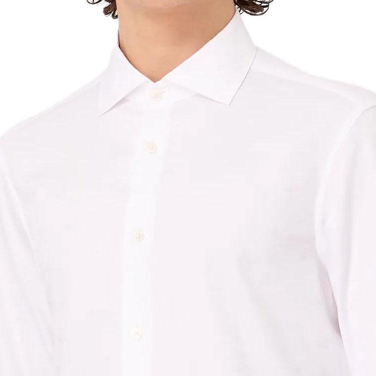 EMPORIO ARMANI Cotton Shirt With All over Jacquard Logo Pattern 6R1C86-1NVYZ-1F1D4