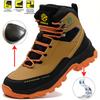 Waterproof Mens Work Safety Shoes Breathable Steel Toe Boots Indestructible Non Slip Safety Boots Protective Work Sports Shoes