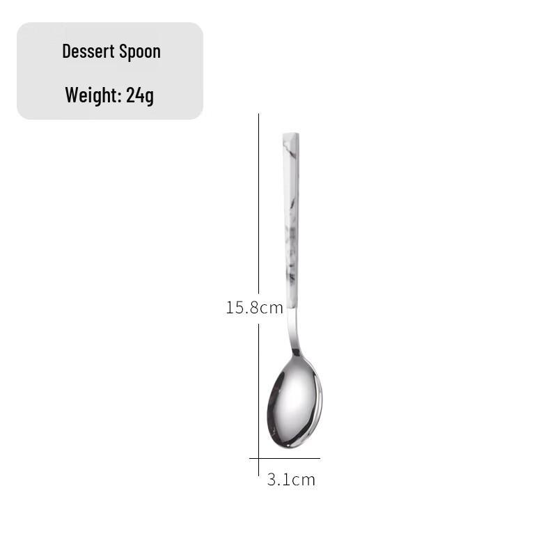 cmaos 3-Piece Imitation Marble Spoon Set