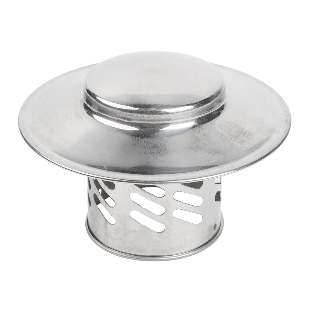 Stainless Steel Chimney Cap Roof Vent Rain Cover Chimney Cap Exterior Wall Fresh Air Outlet Roof Pipe Exhaust Hood