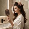 Boar Bristles Vented Paddle Brush, Scalp Massage Hair Comb with Long Handle, Blow Drying Hair Styling Detangling Brush for Men Women