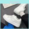 Spring Womens White Sneakers With Thick Sole And Crossstrap For Casual Sportwear