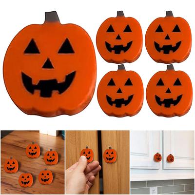 5/10/15pcs Halloween Pumpkin Knob Button Cover Reusable Cabinet Knobs Decorative Drawer Pulls for Closet Drawer Cupboard Cabinet