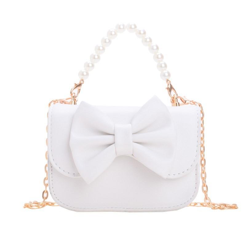 Kid Girl Single Shoulder Bag Pu Material With Stitching Design For Daily Use