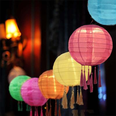12-Inch Waterproof Solar Chinese Lantern - Cloth Hanging Lamp for Outdoor Festival, Wedding, Birthday Party & Garden Decor