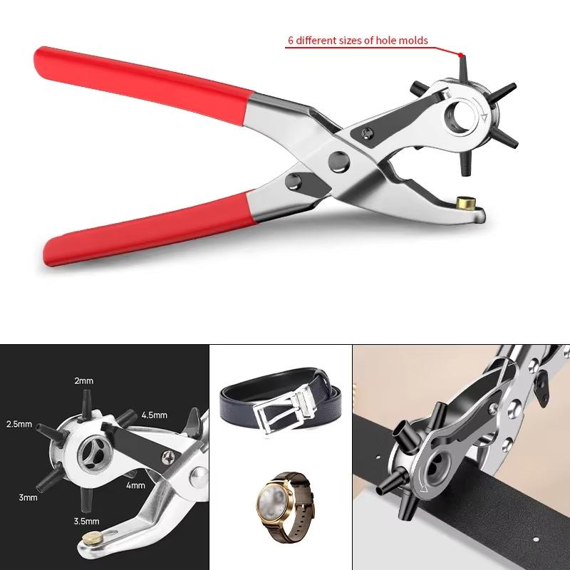 Müheloses DIY Legierungs-Lochmaschinen-Set: Ideal für die Herstellung professioneller Gürtel, Uhren und Lederwaren; Präzision zu Hause!