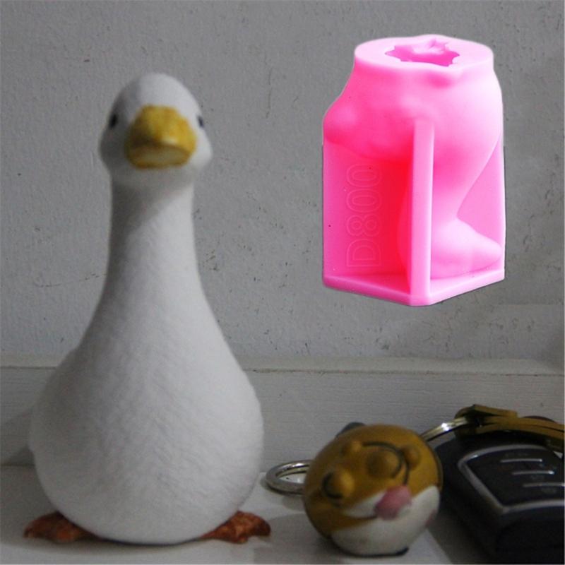 3D Gooses Animal Figurine Silicone Candle Molds for Candle Soap Making Gypsum Decoration Cement Clay Silicone Molds