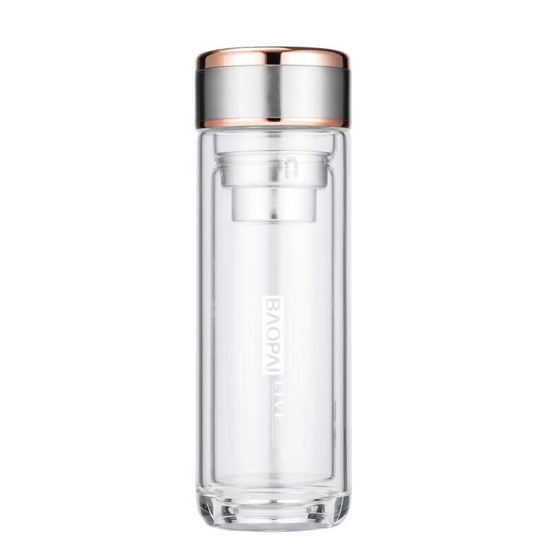 BAOPAI Insulated Double Wall Glass Tea Cup