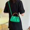 WTEMPO Einfache einfarbige Holzgriff Falten Wolke Kleine Handtaschen Mini Einzelne Schulter Umhängetaschen Handtaschen
