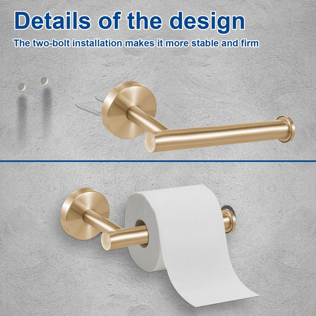 4Pcs Towel Ring Toilet Paper Holder Stainless Steel Bathroom Hardware Set Wall Mount Hand Towel Hanger for Home Bedroom