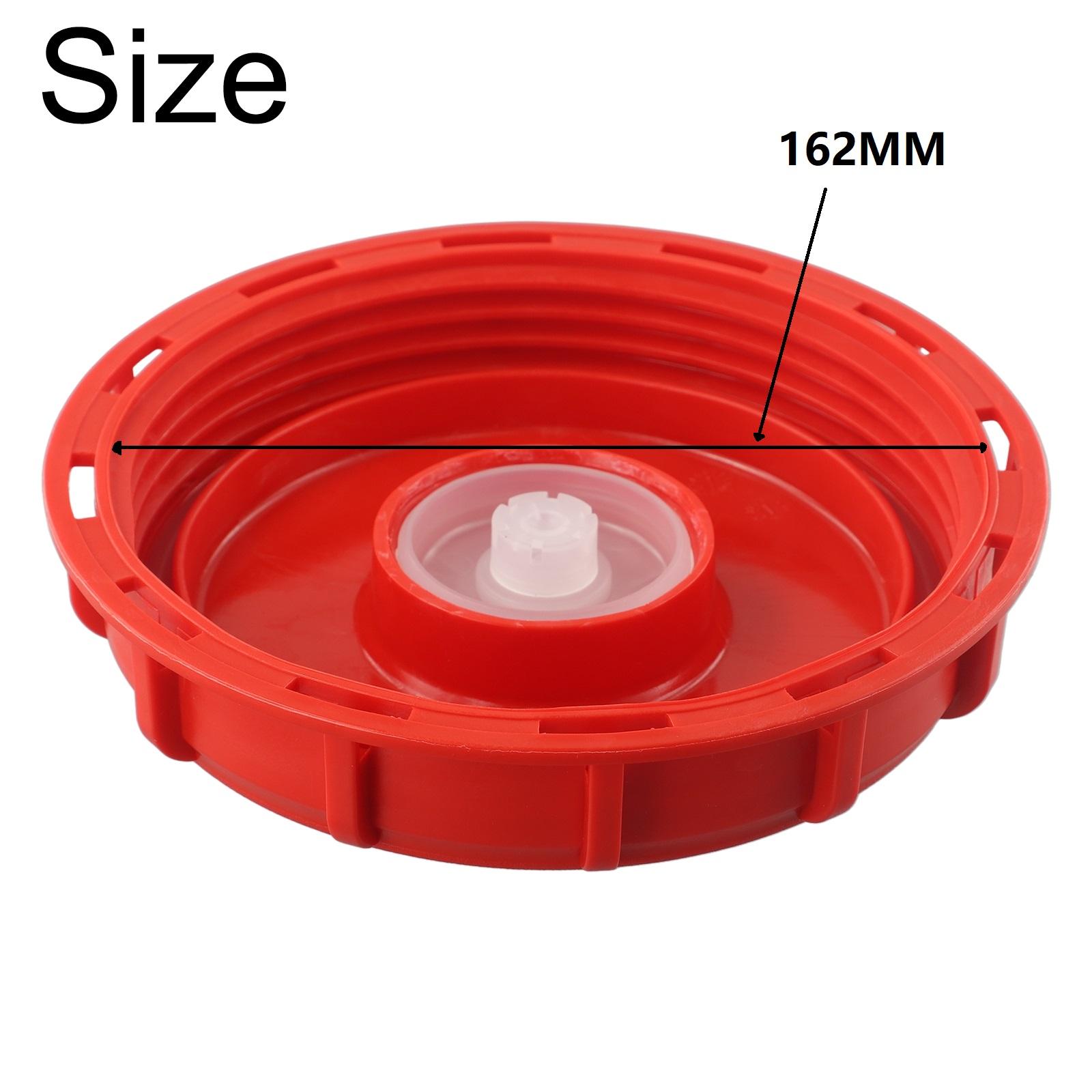 

Practical High Quality Industry Home Outdoor IBC Tank Cover Cover With Gasket 1 Pcs Accessories Red Polypropylene