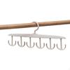 SpaceSaving Clothes Hanger, MultiHook Rotating Organizer, Dorm Closet Storage White 1pc