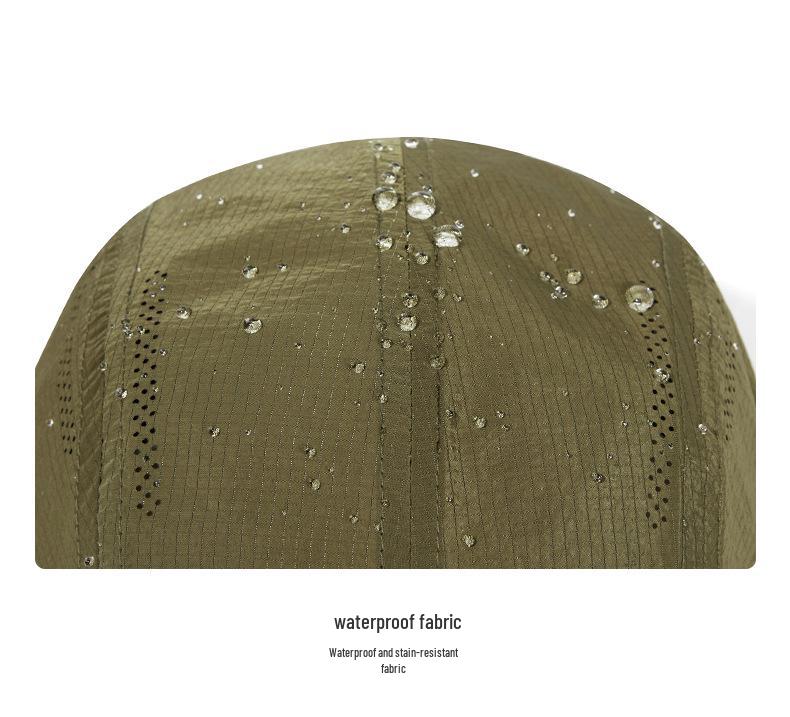 Spring Quick-Dry Waterproof Flat Brim Cap - Lightweight Sunshade for Outdoor Activities